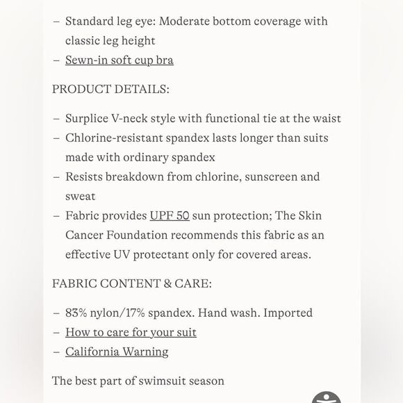 Land's End One Piece Swimsuit soft side tie wrap navy prism pink multi palm Var - Picture 7 of 7